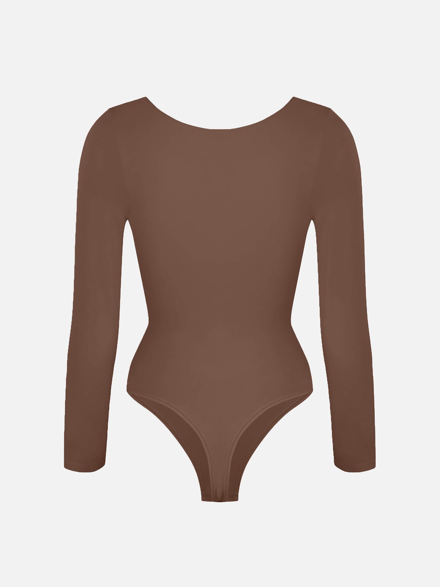 Feelingirl Body Gainant Sans Couture à Manches Longues avec Contrôle du Ventre et Culotte Tanga