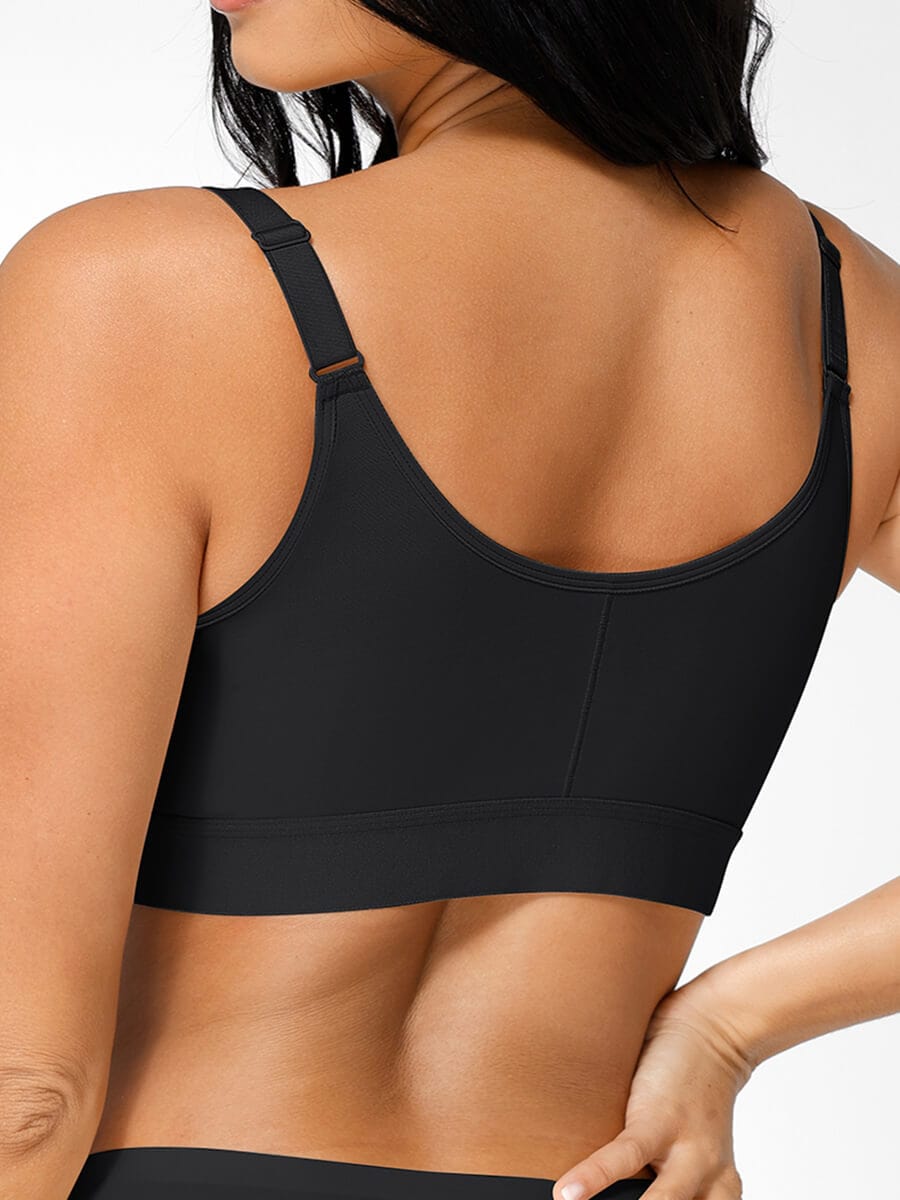 Feelingirl Soutien-gorge de Compression Post-chirurgical à Couverture Complète avec Fermeture Frontale pour Mastectomie