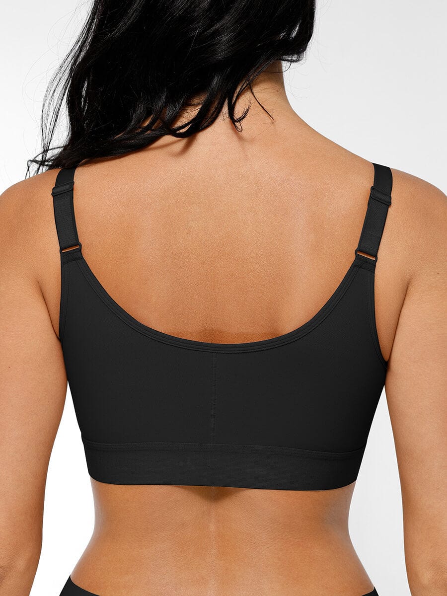 Feelingirl Soutien-gorge de Compression Post-chirurgical à Couverture Complète avec Fermeture Frontale pour Mastectomie