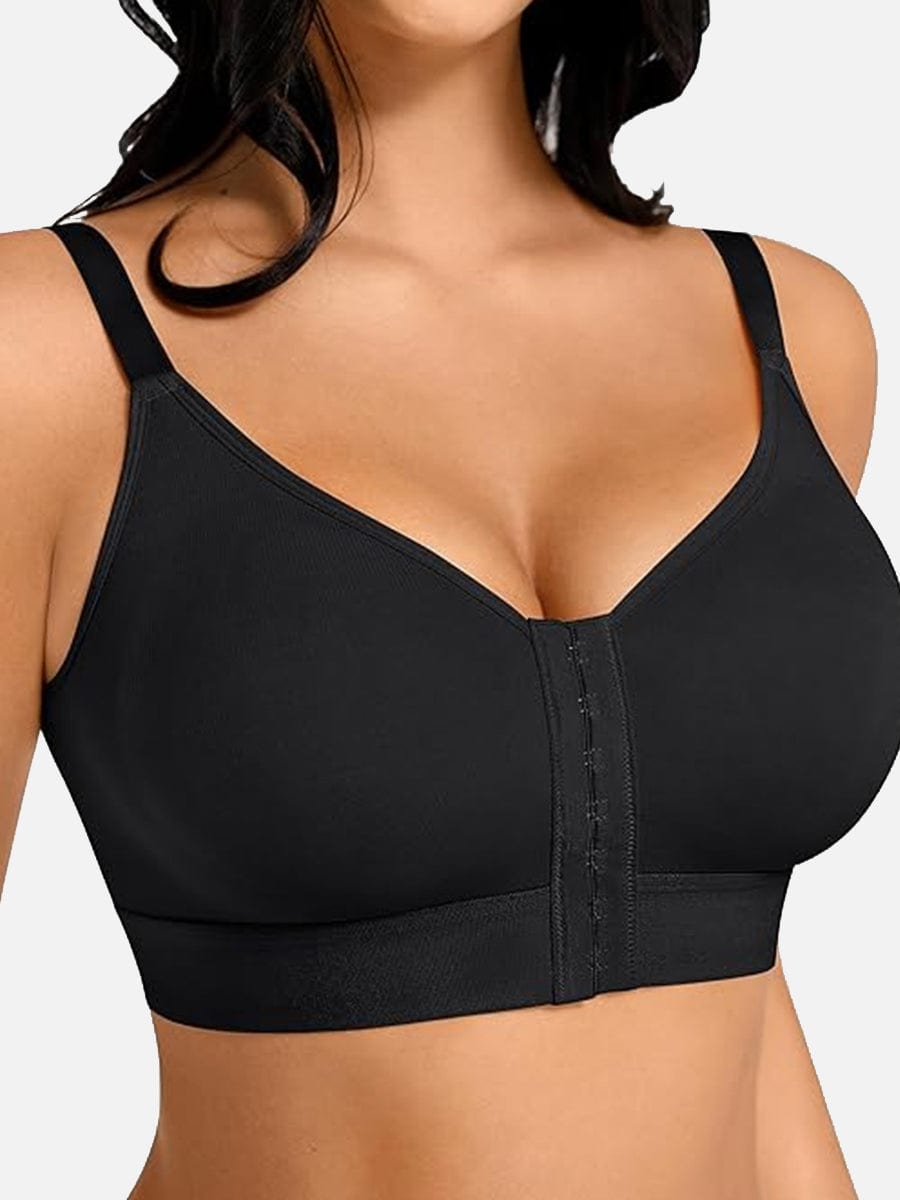 Feelingirl Soutien-gorge de Compression Post-chirurgical à Couverture Complète avec Fermeture Frontale pour Mastectomie