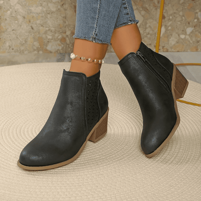 Botte orthopédique en cuir pour femme – Soulagement à chaque pas