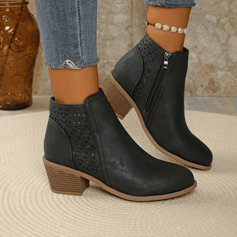 Botte orthopédique en cuir pour femme – Soulagement à chaque pas