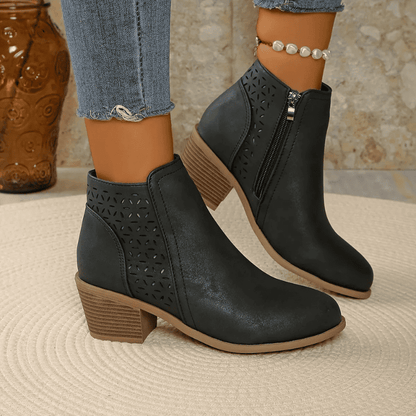 Botte orthopédique en cuir pour femme – Soulagement à chaque pas