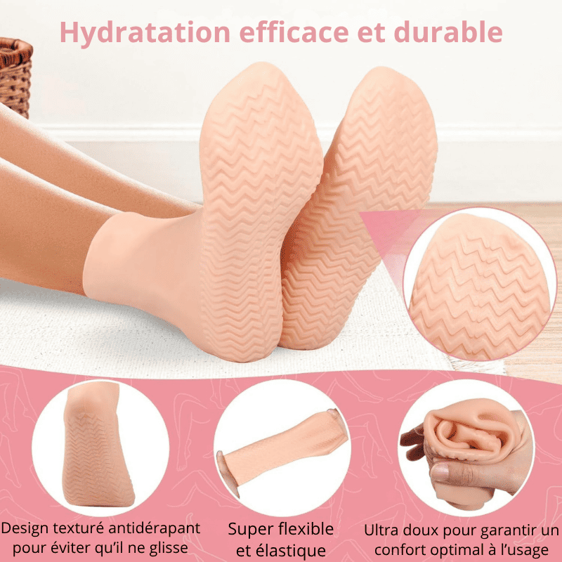 LureCare – Chaussettes hydratantes anti-fissures pour les pieds