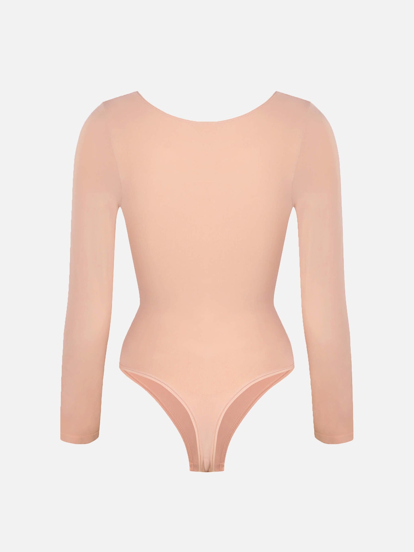 Feelingirl Body Gainant Sans Couture à Manches Longues avec Contrôle du Ventre et Culotte Tanga